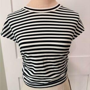 Halara NWT Striped Black and White Shirt